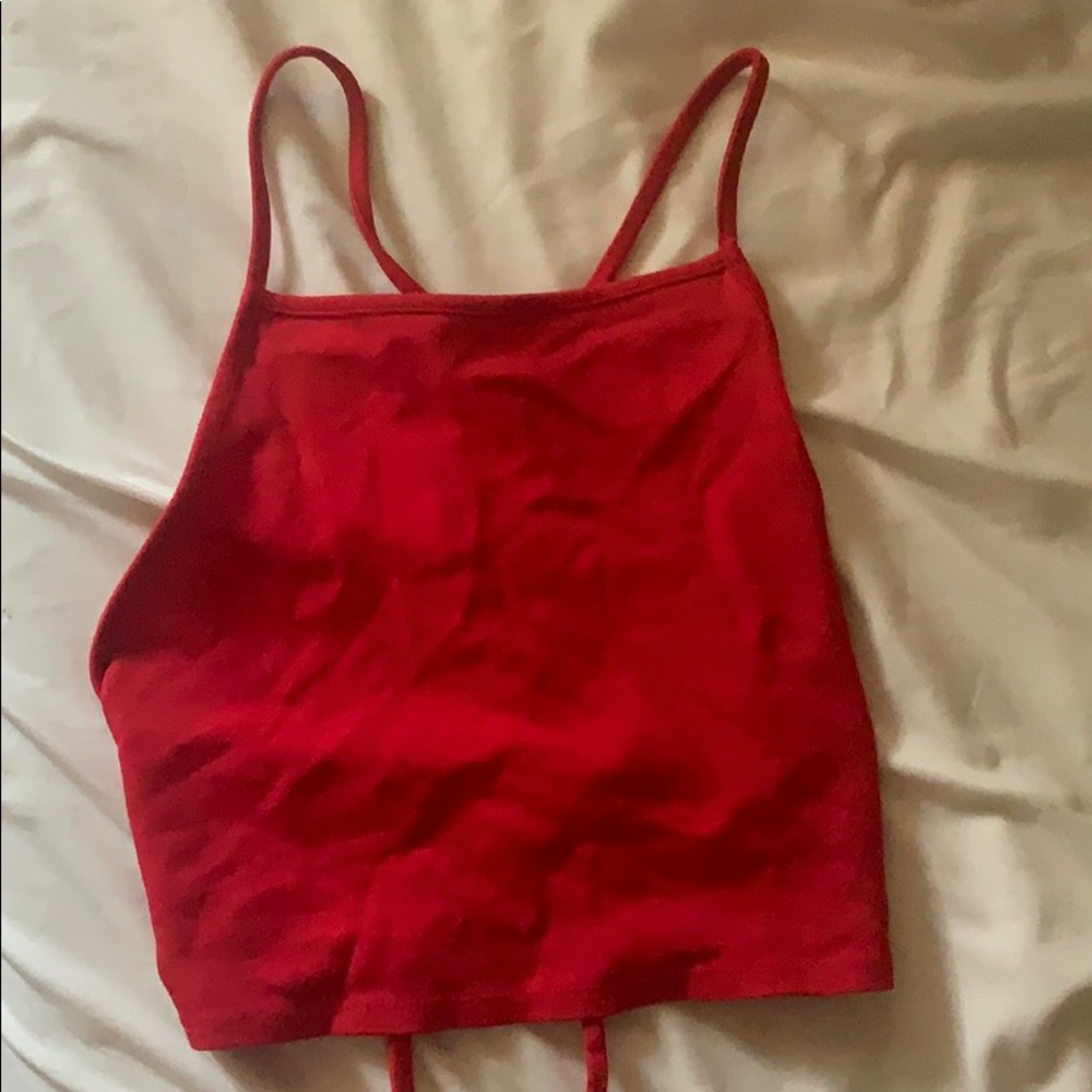 strappy open back tank